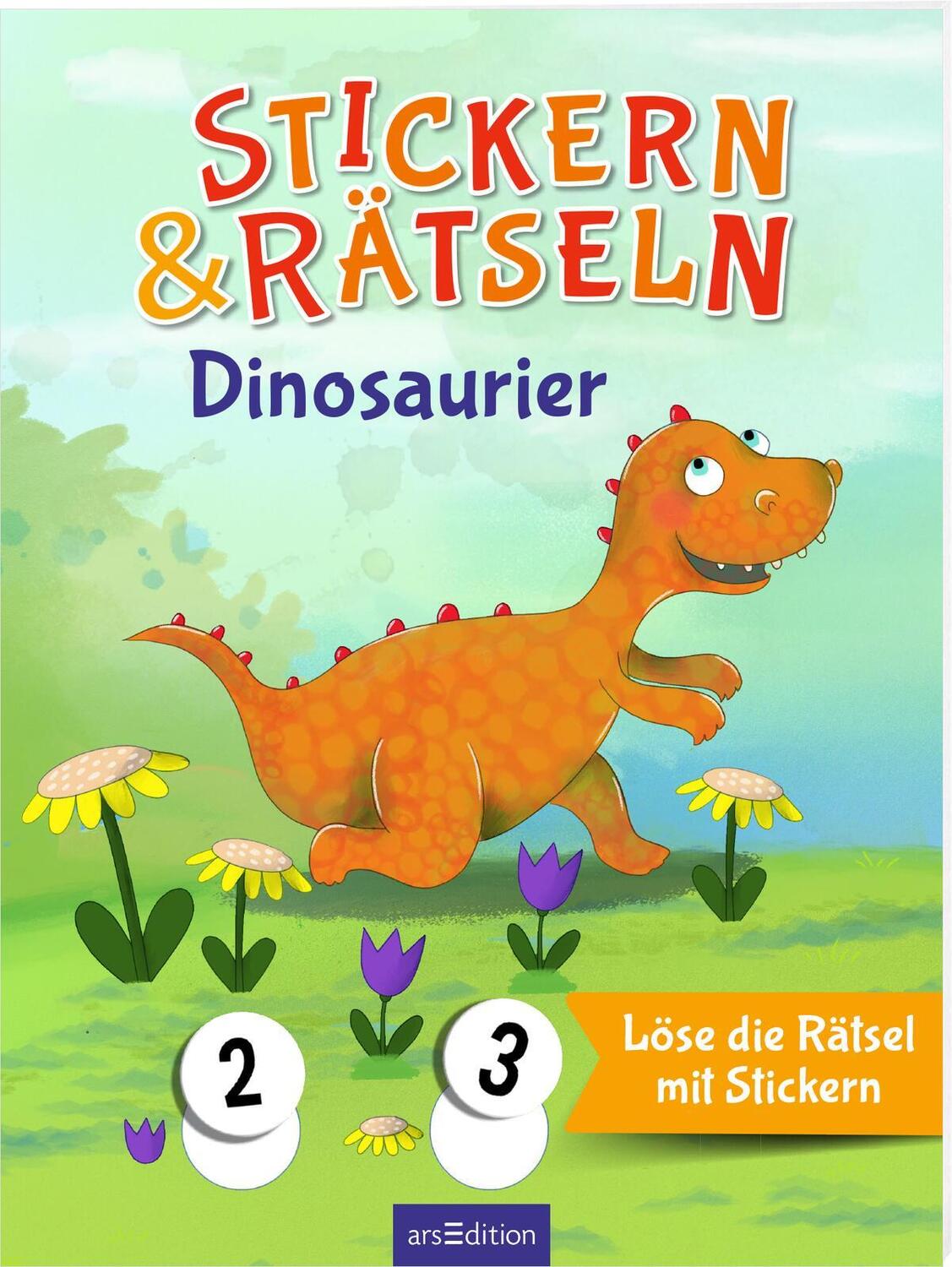 Cover: 9783845856155 | Stickern &amp; Rätseln ab 3: Stickern &amp; Rätseln - Dinosaurier | Sauter