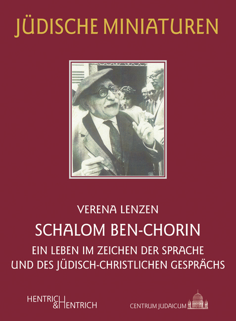 Cover: 9783955650216 | Schalom Ben-Chorin | Verena Lenzen | Taschenbuch | 2013