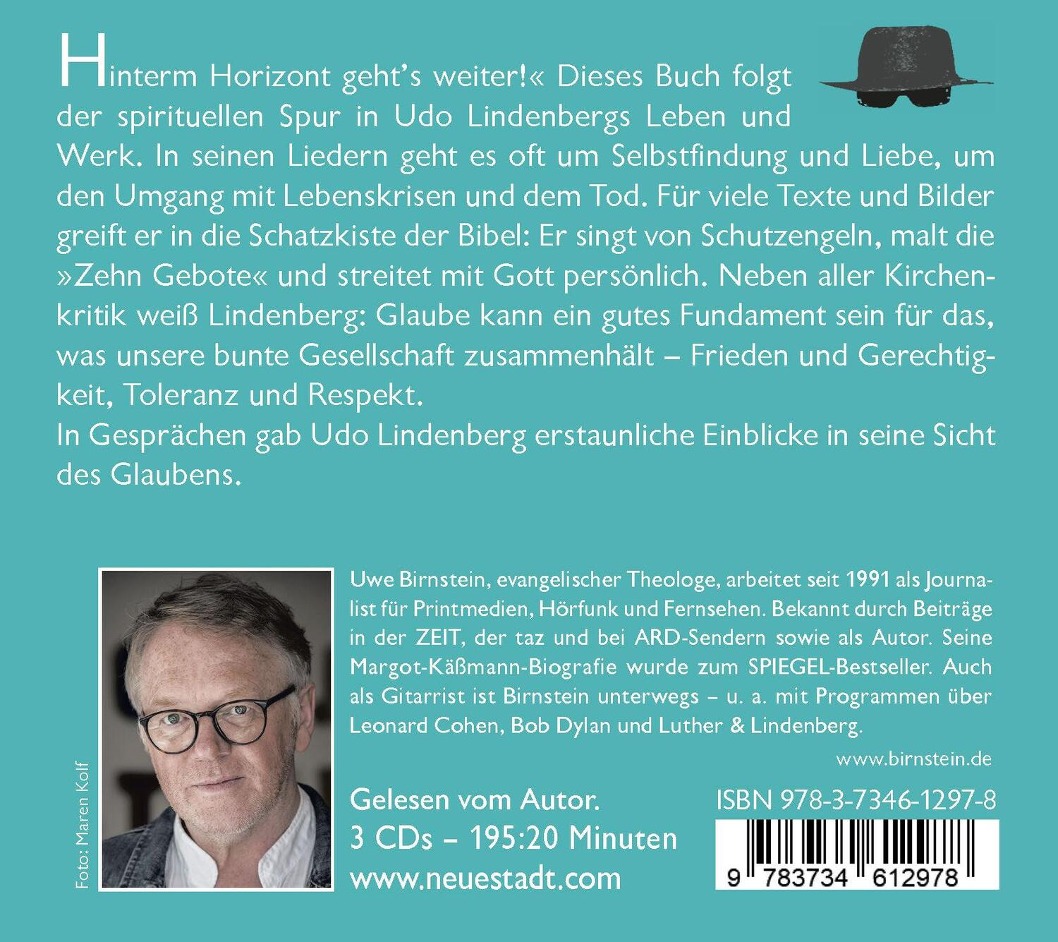 Rückseite: 9783734612978 | Alles klar, Udo Lindenberg! | Uwe Birnstein | Audio-CD | 3 Audio-CDs