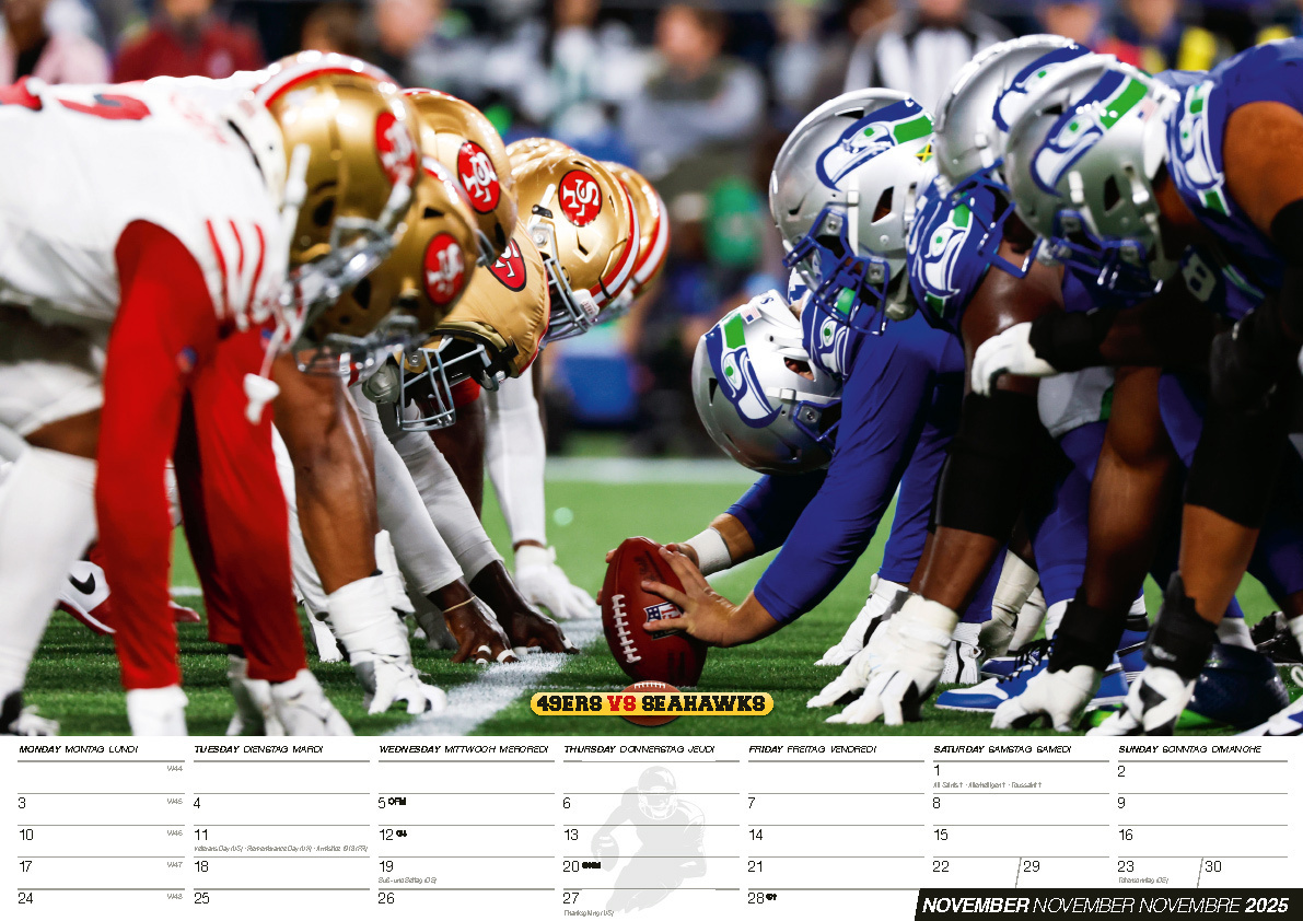 Bild: 9798893610208 | American Football Kalender 2025 | NFL Kalender | Kalender | 14 S.