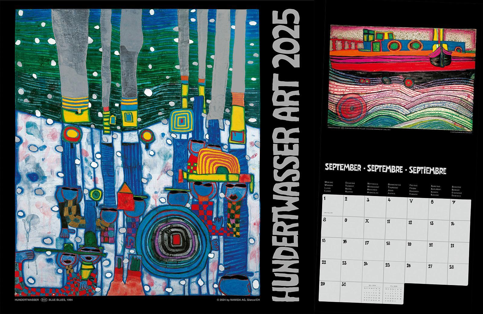 Cover: 9783910430143 | Hundertwasser Broschürenkalender Art 2025 | Wörner Verlag GmbH | 28 S.