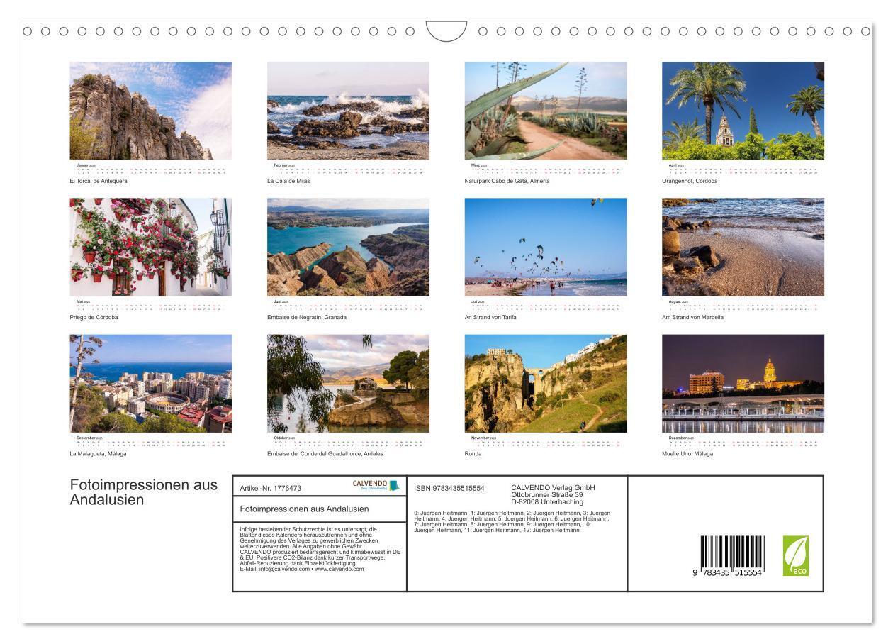 Bild: 9783435515554 | Fotoimpressionen aus Andalusien (Wandkalender 2025 DIN A3 quer),...