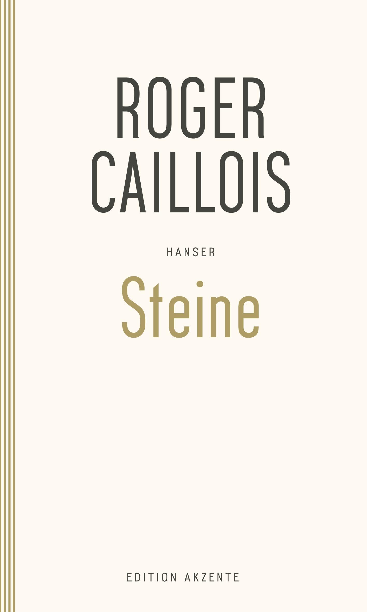 Cover: 9783446262744 | Steine | Pierres | Roger Caillois | Taschenbuch | Paperback | 114 S.