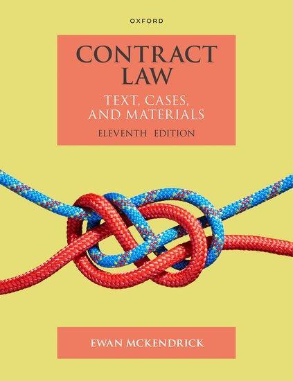 Cover: 9780198898047 | Contract Law | Text Cases and Materials | Ewan McKendrick | Buch