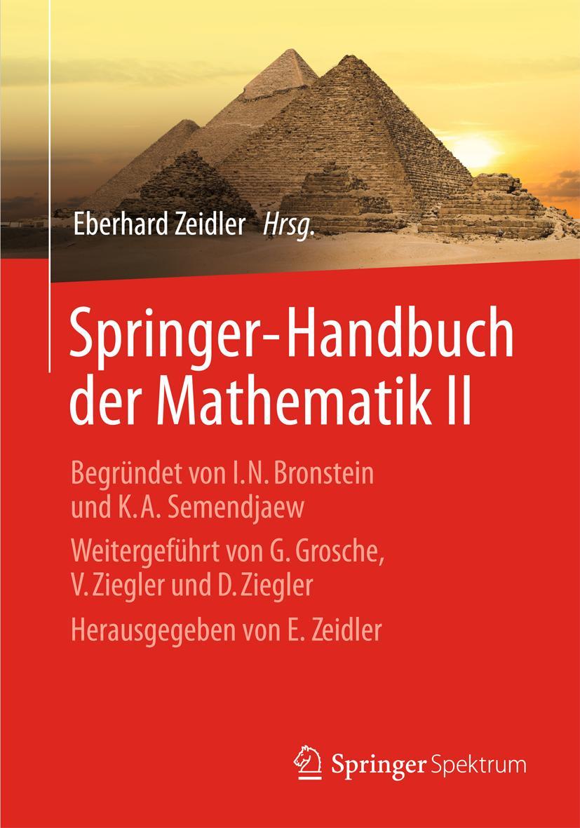 Cover: 9783658002961 | Springer-Handbuch der Mathematik II | Eberhard Zeidler | Buch | xi