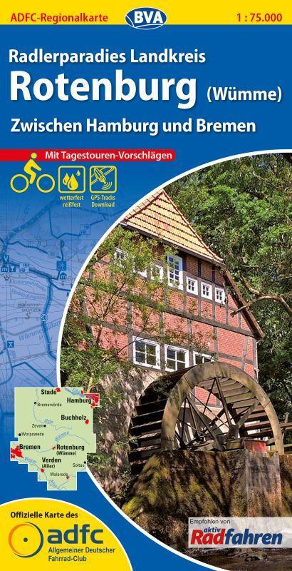 Cover: 9783870736736 | ADFC-Regionalkarte Radlerparadies Landkreis Rotenburg (Wümme) 1 :...