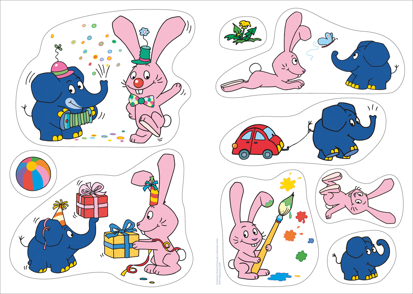 Bild: 9783788641627 | RIESEN-Fenster-Sticker mit Elefant und Hase | Taschenbuch | 24 S.