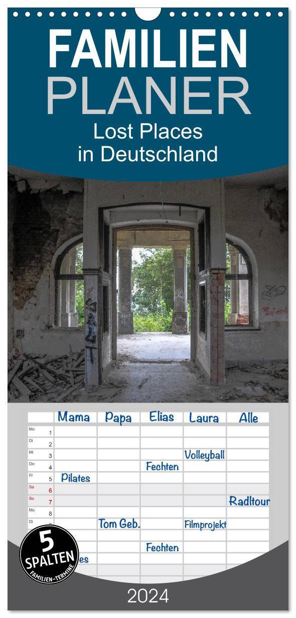 Cover: 9783383076282 | Familienplaner 2024 - Lost Places in Deutschland mit 5 Spalten...