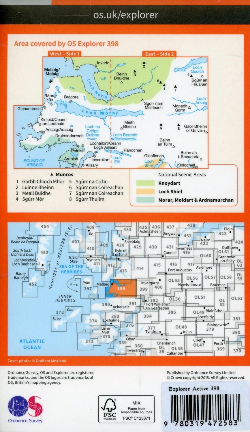 Bild: 9780319472583 | Loch Morar and Mallaig | Ordnance Survey | (Land-)Karte | Englisch