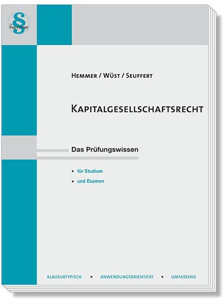 Cover: 9783861939252 | Kapitalgesellschaftsrecht | Karl-Edmund Hemmer (u. a.) | Taschenbuch