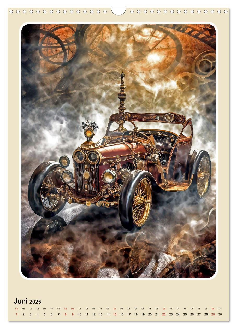 Bild: 9783383801709 | Steampunk Mobilität (Wandkalender 2025 DIN A3 hoch), CALVENDO...