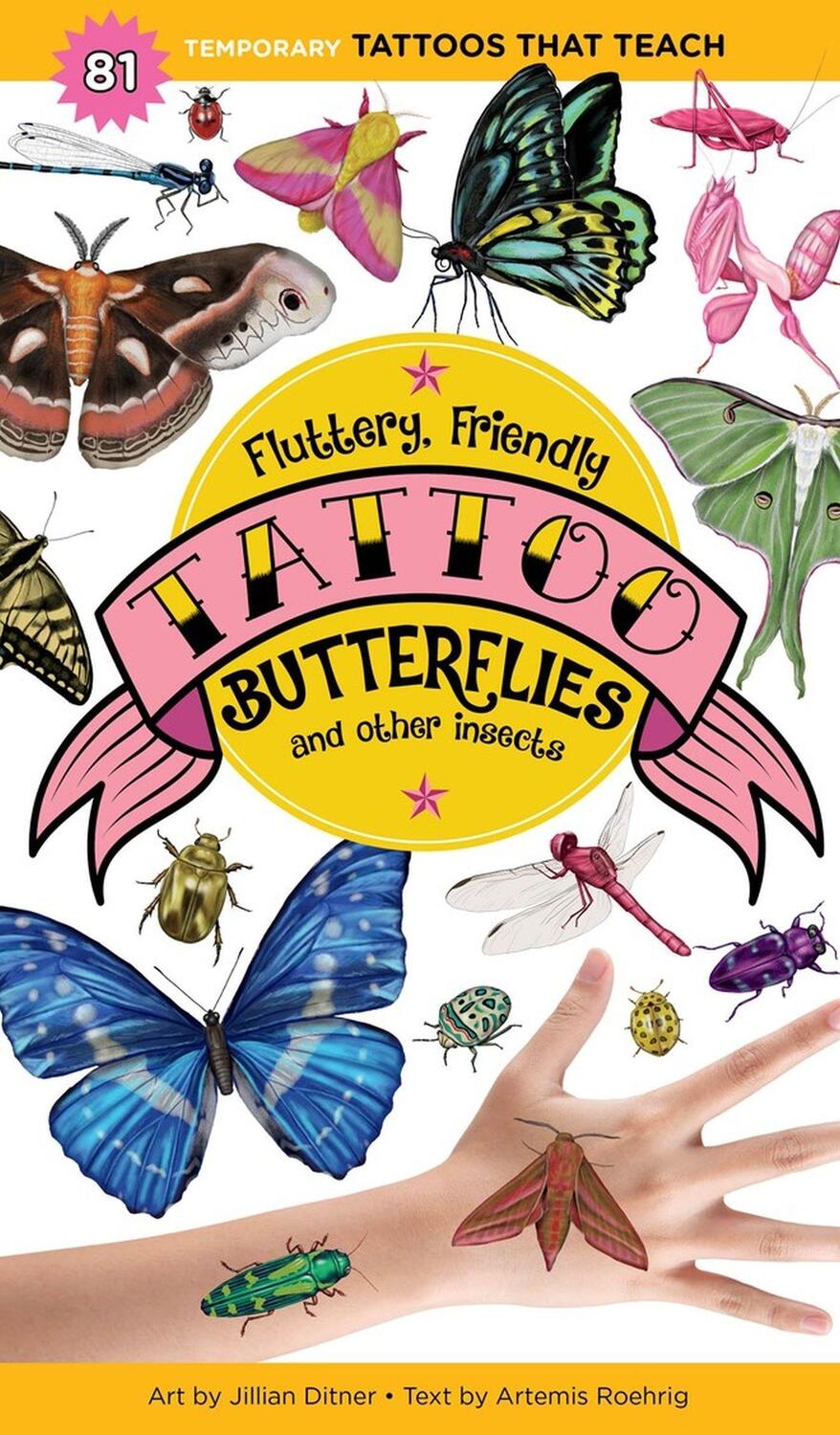 Cover: 9781635862027 | Fluttery, Friendly Tattoo Butterflies and Other Insects | Roehrig