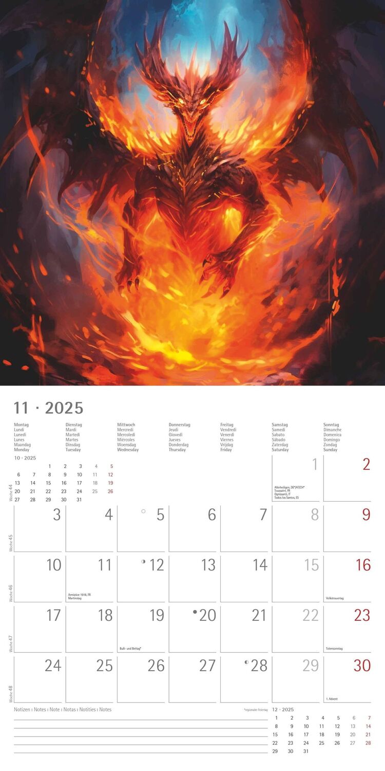 Bild: 4251732344320 | Drachen 2025 - Broschürenkalender 30x30 cm (30x60 geöffnet) -...