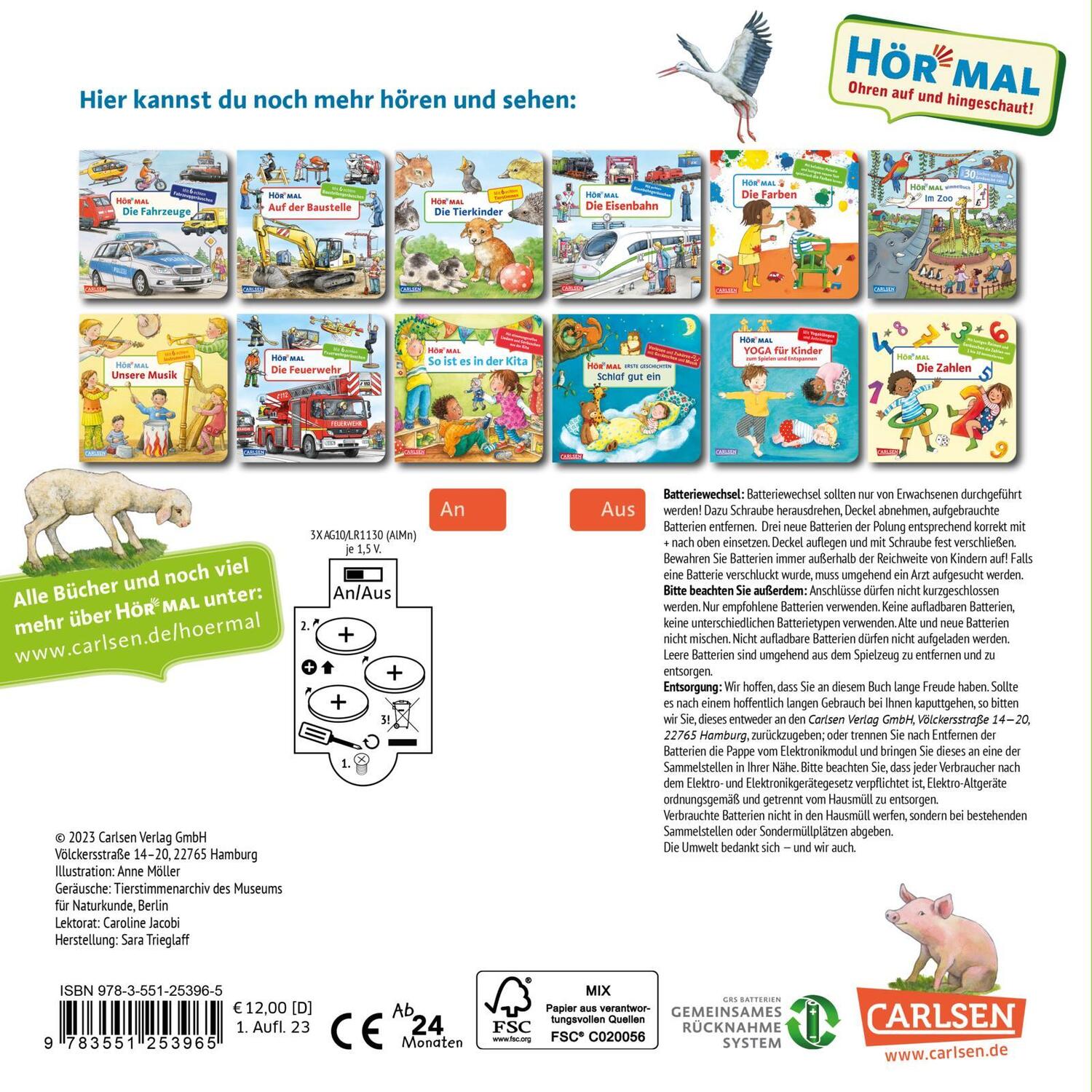 Rückseite: 9783551253965 | Hör mal (Soundbuch): Der Bauernhof | Anne Möller | Buch | 14 S. | 2023