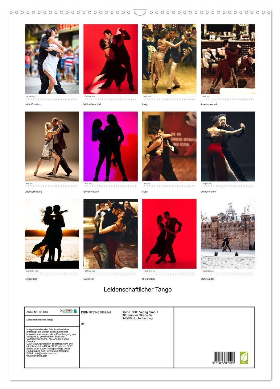 Bild: 9783435889549 | Leidenschaftlicher Tango (Wandkalender 2025 DIN A2 hoch), CALVENDO...