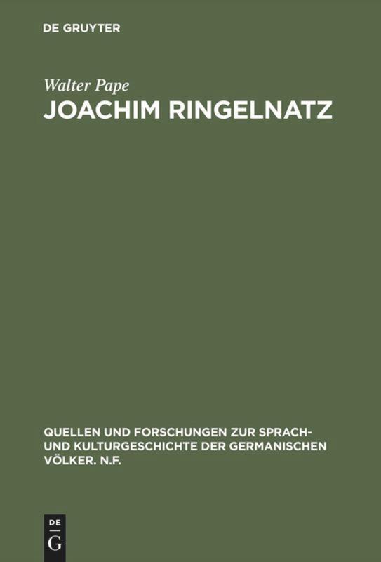 Cover: 9783110044836 | Joachim Ringelnatz | Walter Pape | Buch | HC runder Rücken kaschiert