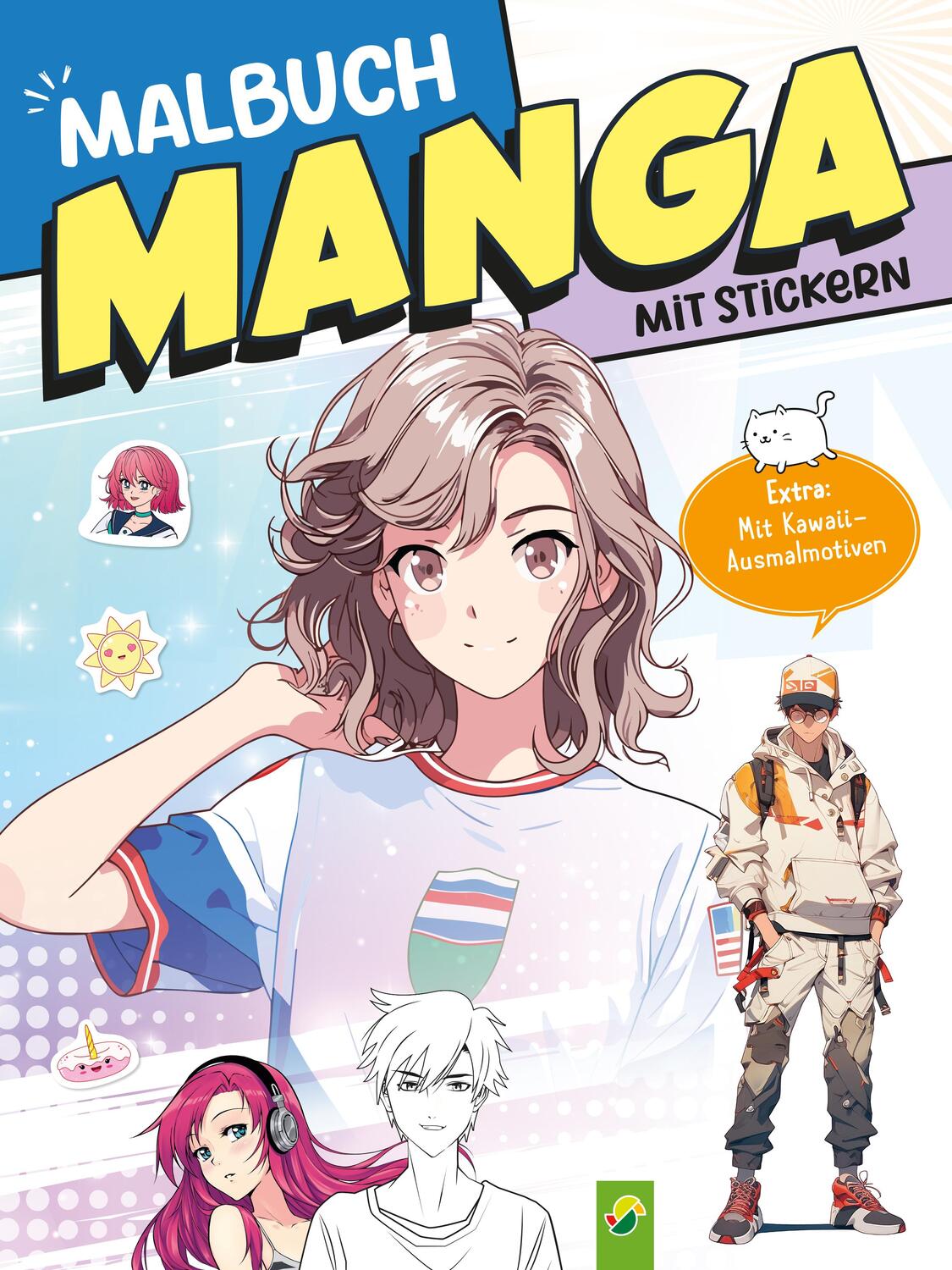 Cover: 9783849945473 | Extra dickes Manga-Malbuch mit Stickern zum Kreativsein und...