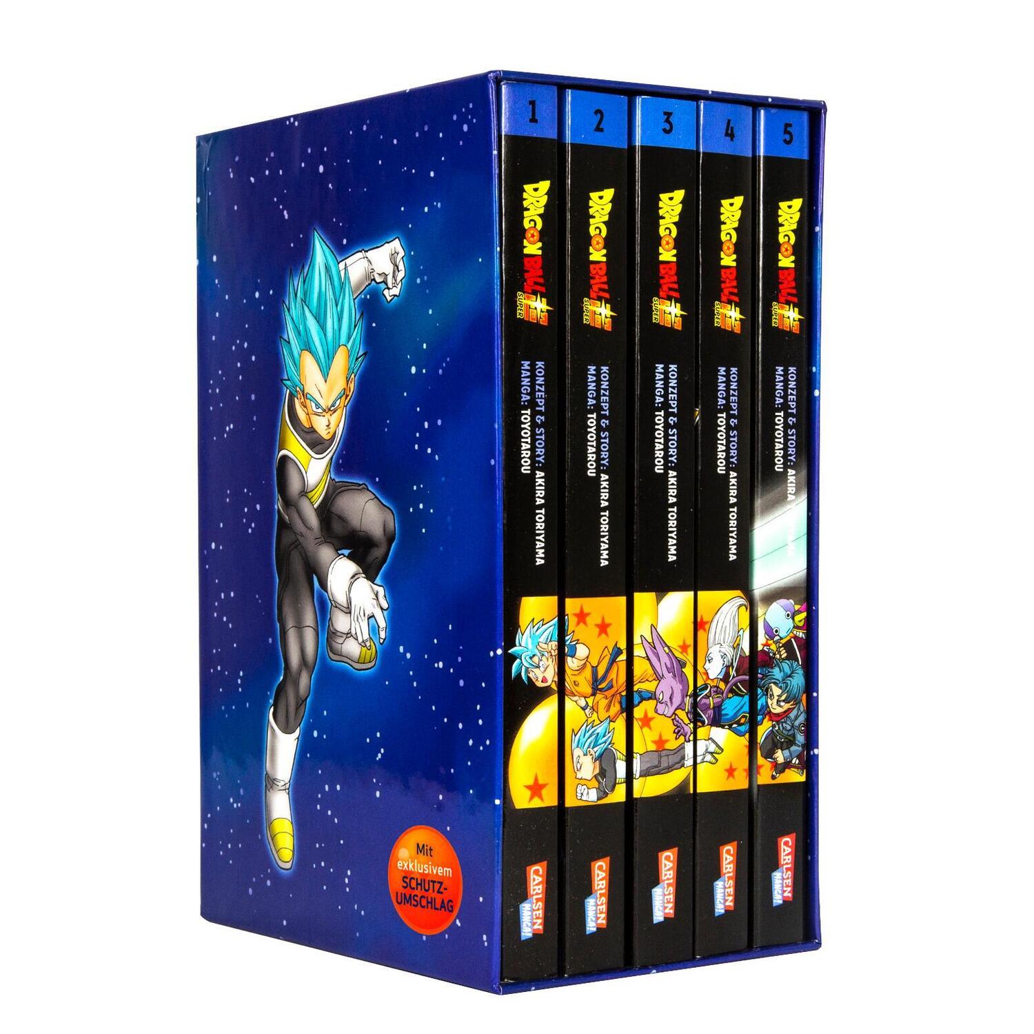 Cover: 9783551716996 | Dragon Ball Super Bände 1-5 im Sammelschuber mit Extra | Toriyama