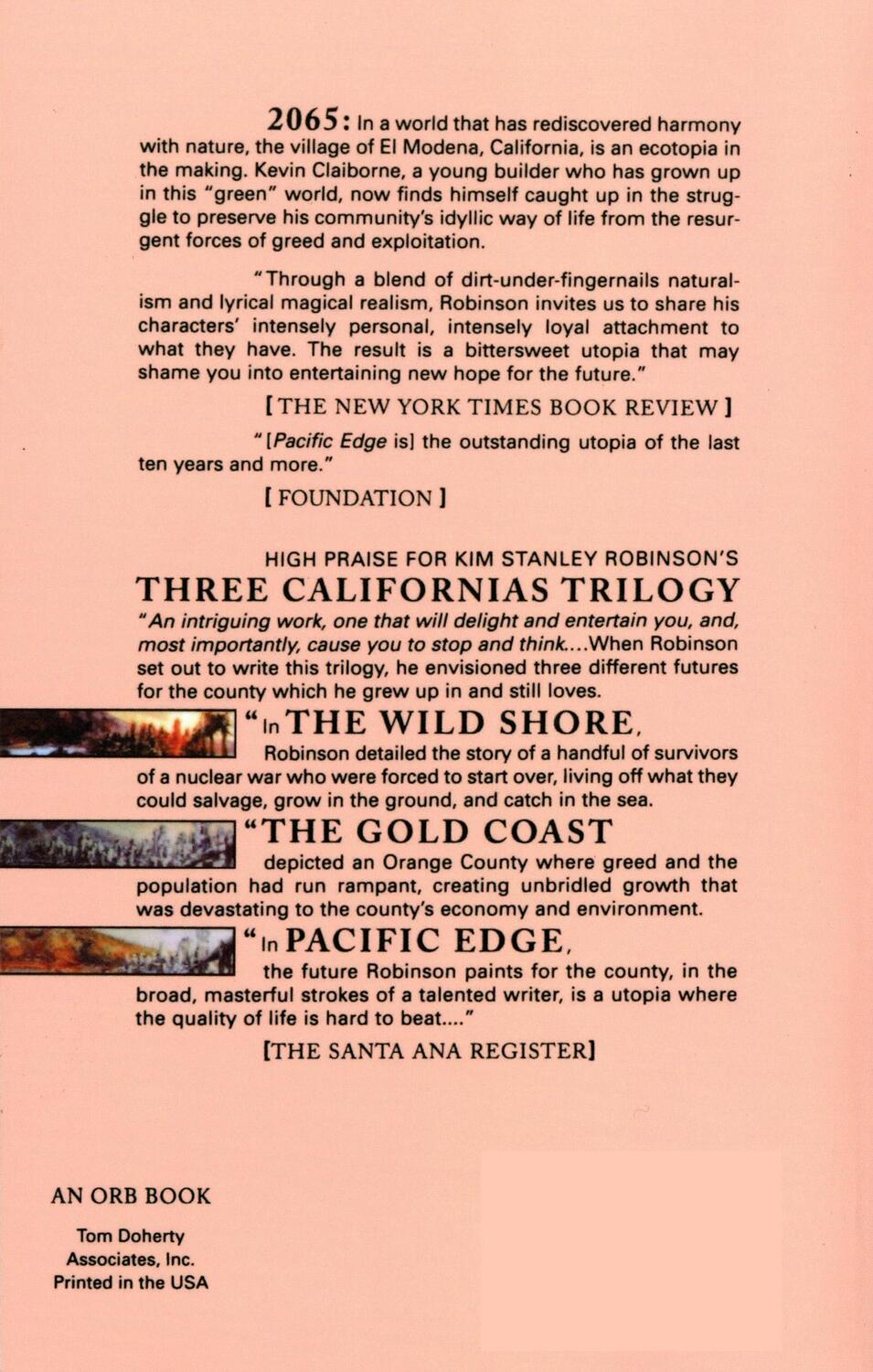 Rückseite: 9780312890384 | Pacific Edge | Three Californias | Kim Stanley Robinson | Taschenbuch