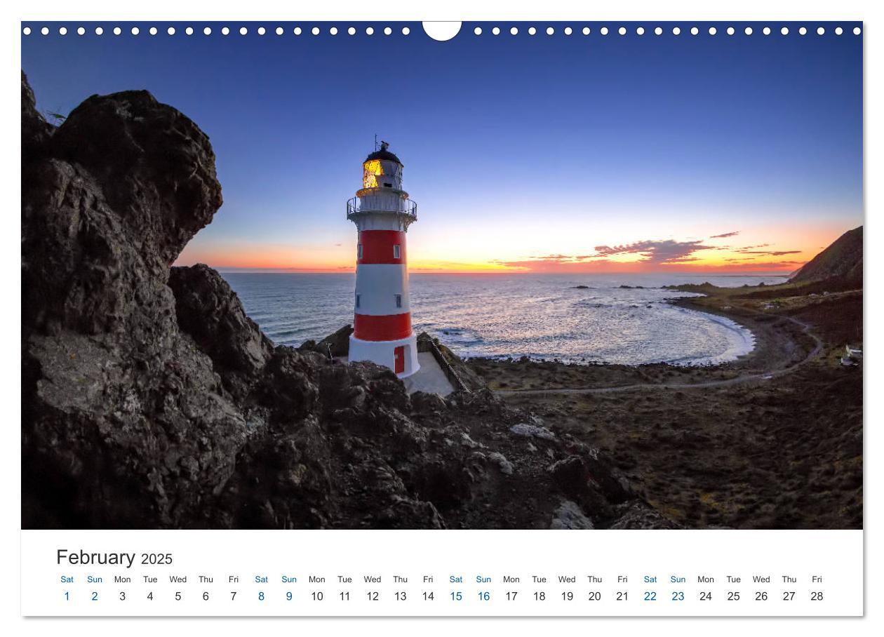 Bild: 9781325944873 | Lighthouses of New Zealand (Wall Calendar 2025 DIN A3 landscape),...