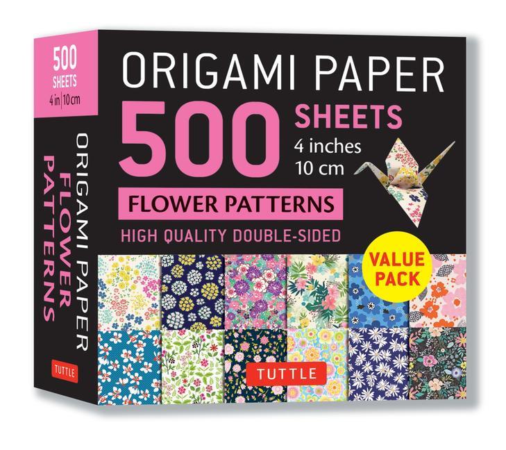 Cover: 9780804855983 | Origami Paper 500 Sheets Flower Patterns 4 (10 CM): Tuttle Origami...