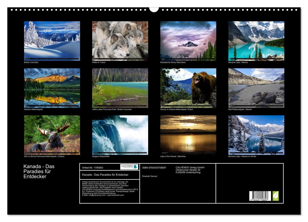 Bild: 9783435708697 | Kanada - Das Paradies für Entdecker (Wandkalender 2025 DIN A2...