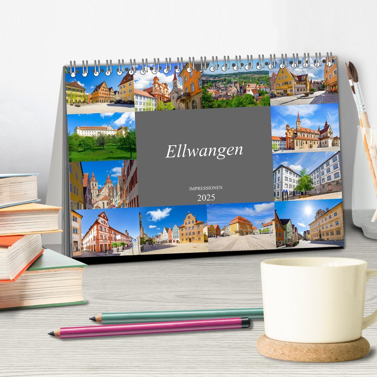 Bild: 9783435056453 | Ellwangen Impressionen (Tischkalender 2025 DIN A5 quer), CALVENDO...