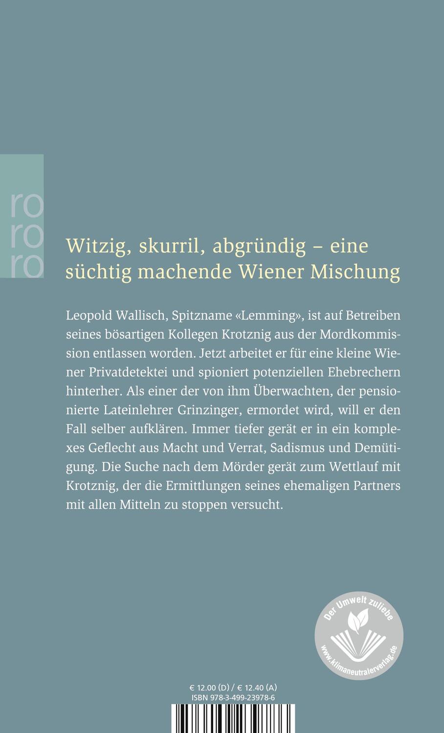 Rückseite: 9783499239786 | Der Fall des Lemming | Stefan Slupetzky | Taschenbuch | Deutsch | 2005