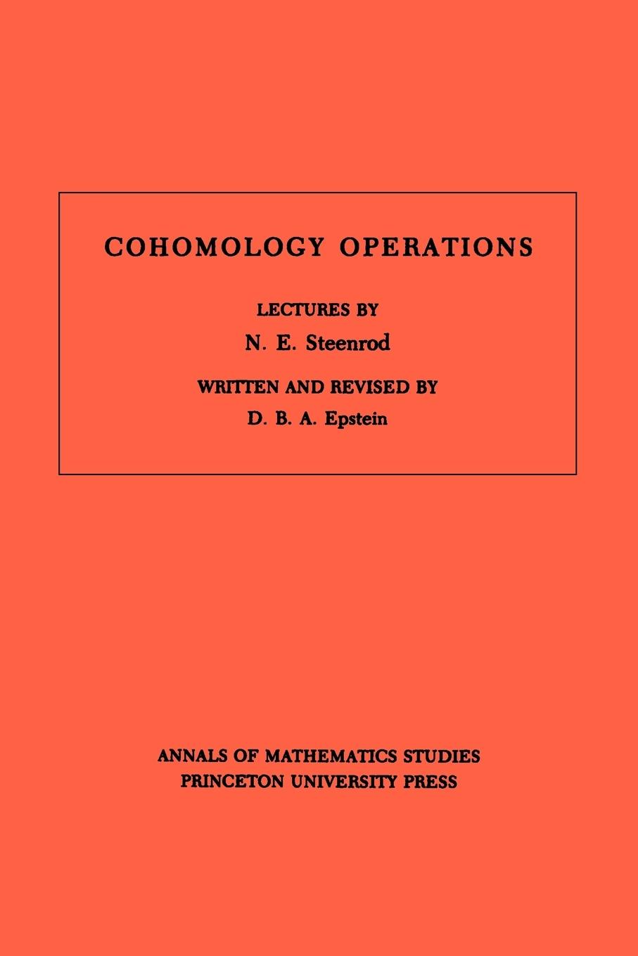 Cover: 9780691079240 | Cohomology Operations | Lectures by N. E. Steenrod | Epstein | Buch