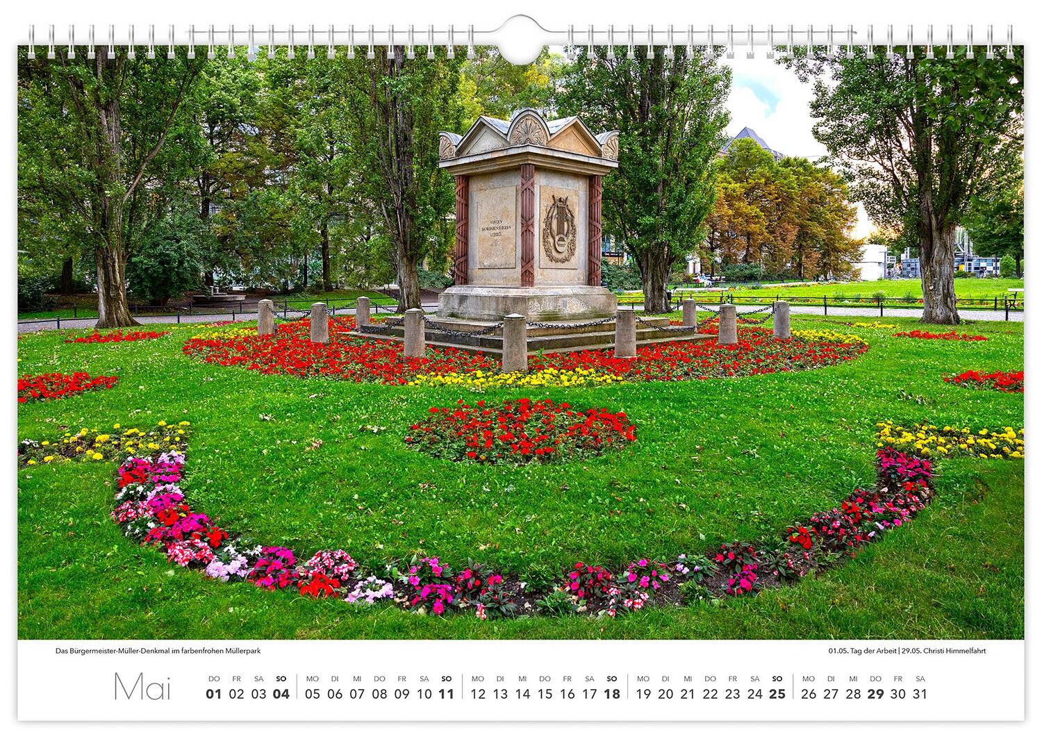 Bild: 9783910680548 | Kalender Leipzig 2025 | 45 x 30 cm weißes Kalendarium | Peter Schubert