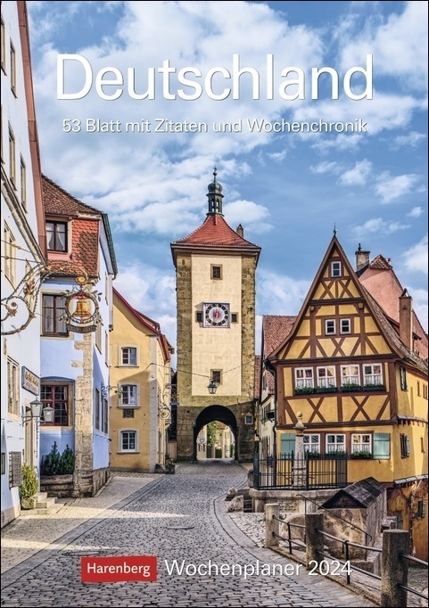 Cover: 9783840031472 | Deutschland Wochenplaner 2024. Landschafts-Wandkalender zum...
