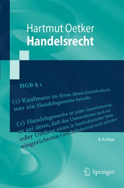 Cover: 9783662581414 | Handelsrecht | Hartmut Oetker | Taschenbuch | 2019 | Springer