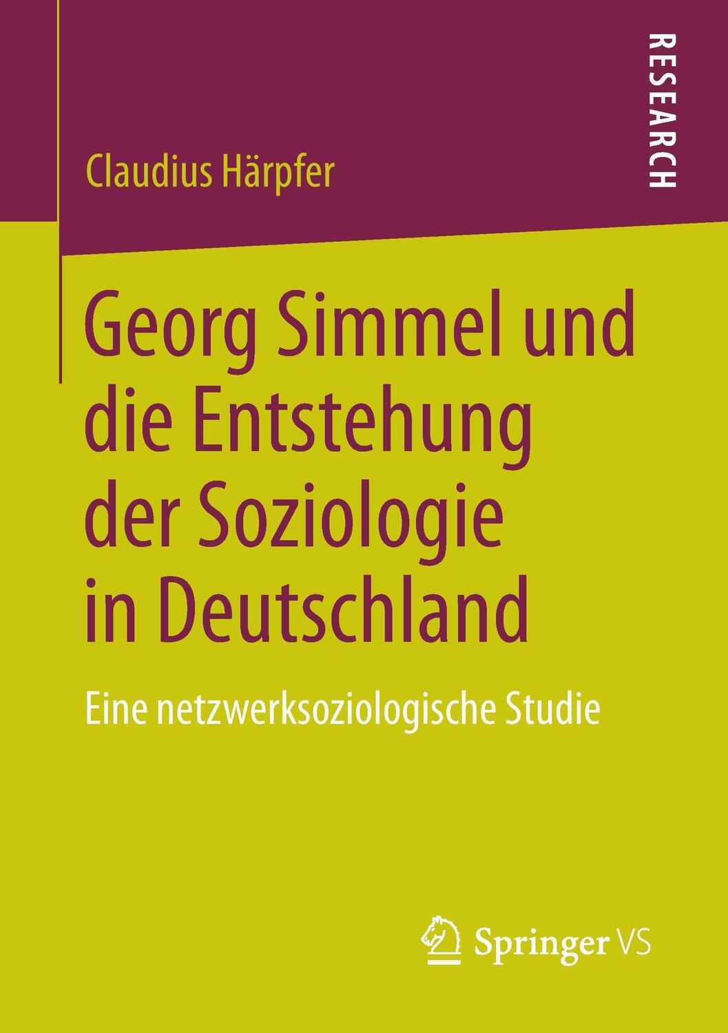 Cover: 9783658057299 | Georg Simmel und die Entstehung der Soziologie in Deutschland | Buch