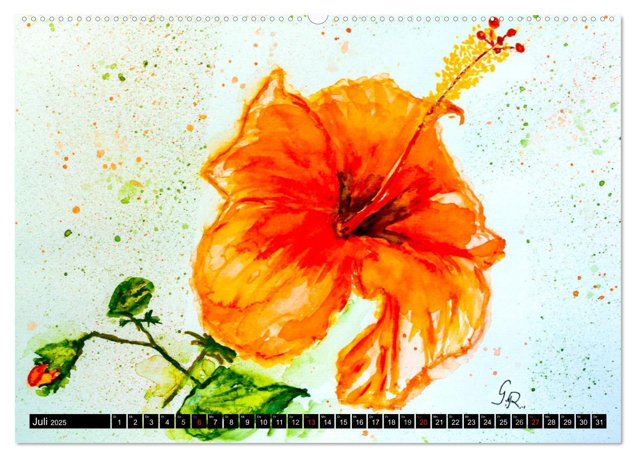 Bild: 9783435497980 | Blumenjahr - Bunte Blüten in Aquarell (Wandkalender 2025 DIN A2...