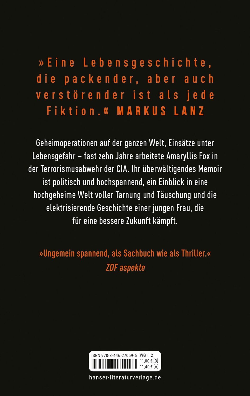 Bild: 9783446270596 | Life Undercover | Als Agentin bei der CIA | Amaryllis Fox | Buch