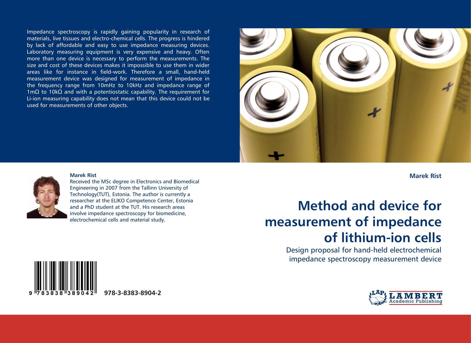Cover: 9783838389042 | Method and device for measurement of impedance of lithium-ion cells