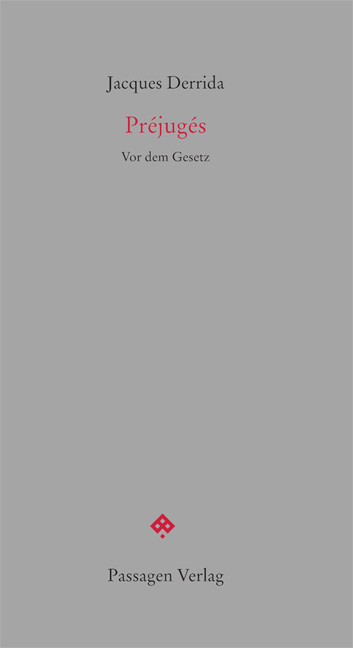 Cover: 9783709202876 | Préjugés | Vor dem Gesetz | Jacques Derrida | Taschenbuch | 96 S.