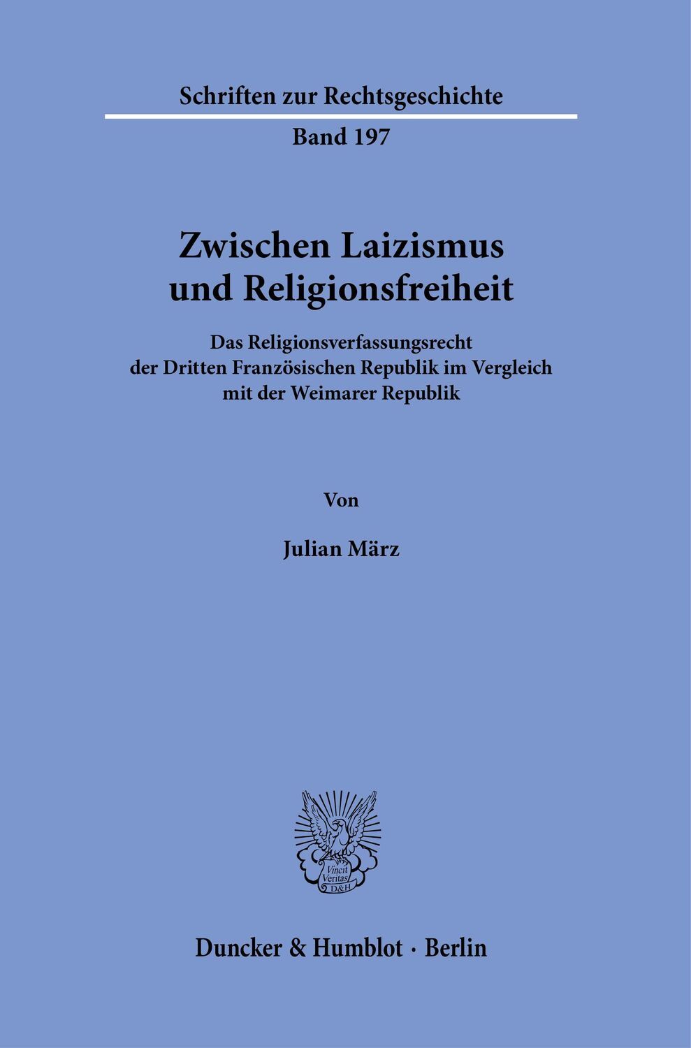 Cover: 9783428182435 | Zwischen Laizismus und Religionsfreiheit. | Julian März | Taschenbuch