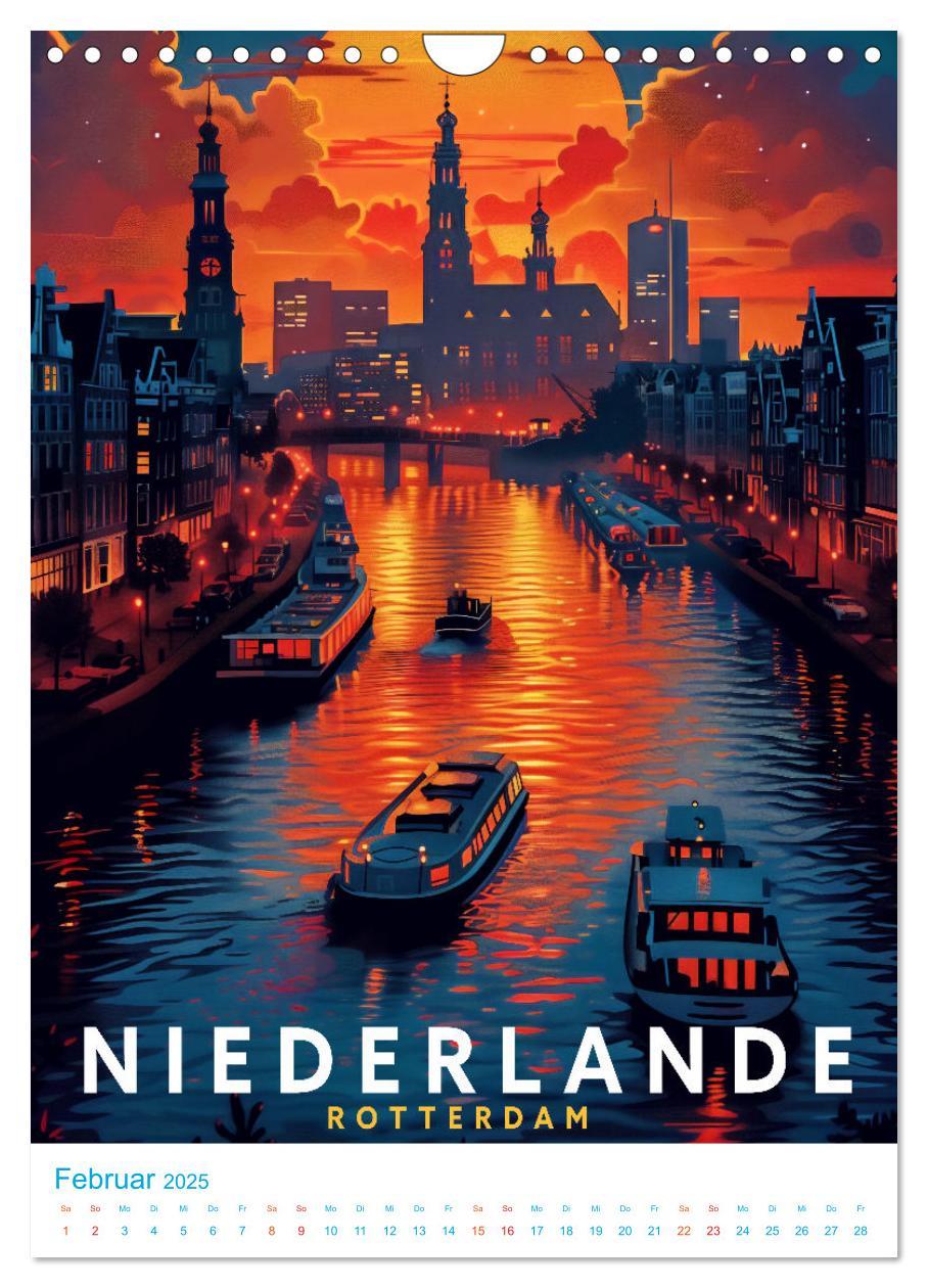 Bild: 9783457200018 | Niederlande - Old School Poster Style (Wandkalender 2025 DIN A4...