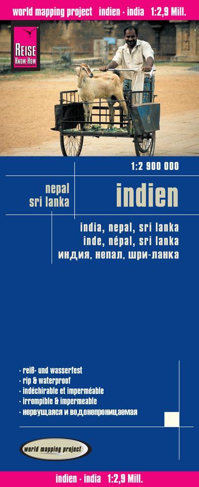 Cover: 9783831773763 | Reise Know-How Landkarte Indien (1:2.900.000) mit Nepal und Sri Lanka