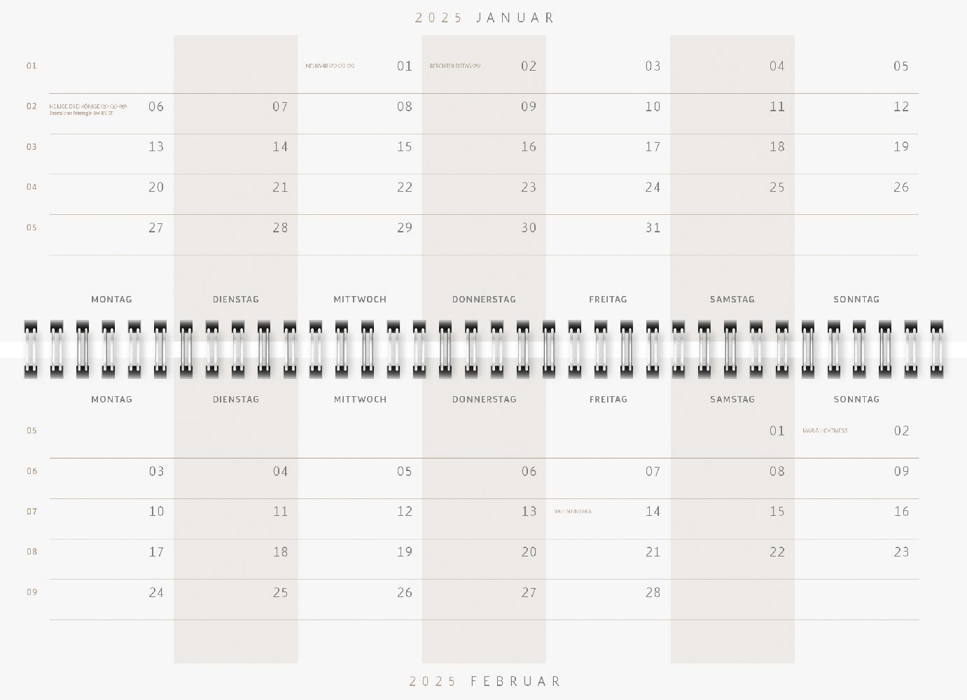 Bild: 4003273788527 | Querterminbuch Modell Young Line (2025) Cloudy Mountains | Kalender