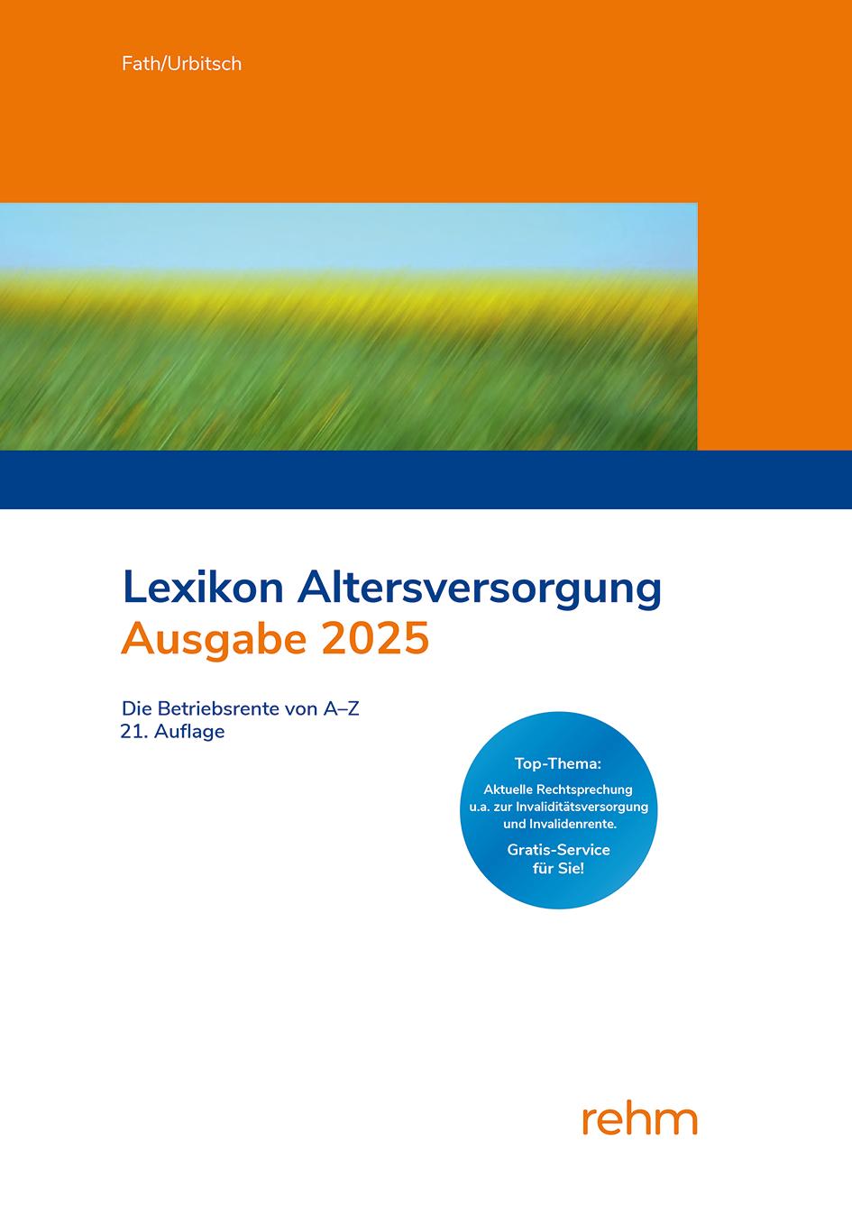 Cover: 9783807329000 | Lexikon Altersversorgung 2025 | Die Betriebsrente von A-Z | Buch