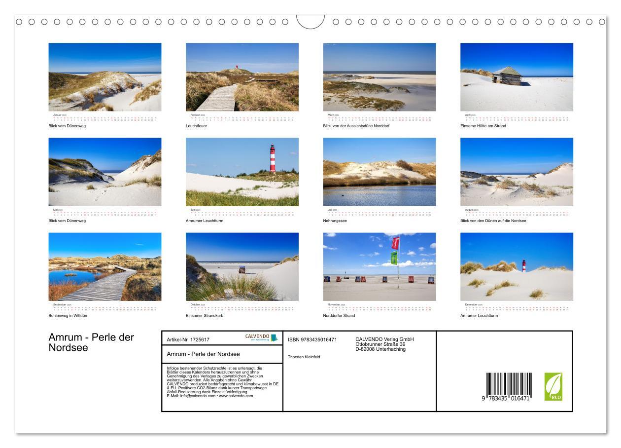 Bild: 9783435016471 | Amrum - Perle der Nordsee (Wandkalender 2025 DIN A3 quer), CALVENDO...