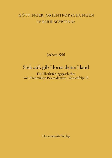 Cover: 9783447037952 | Steh auf, gib Horus deine Hand | Jochem Kahl | Taschenbuch | Deutsch