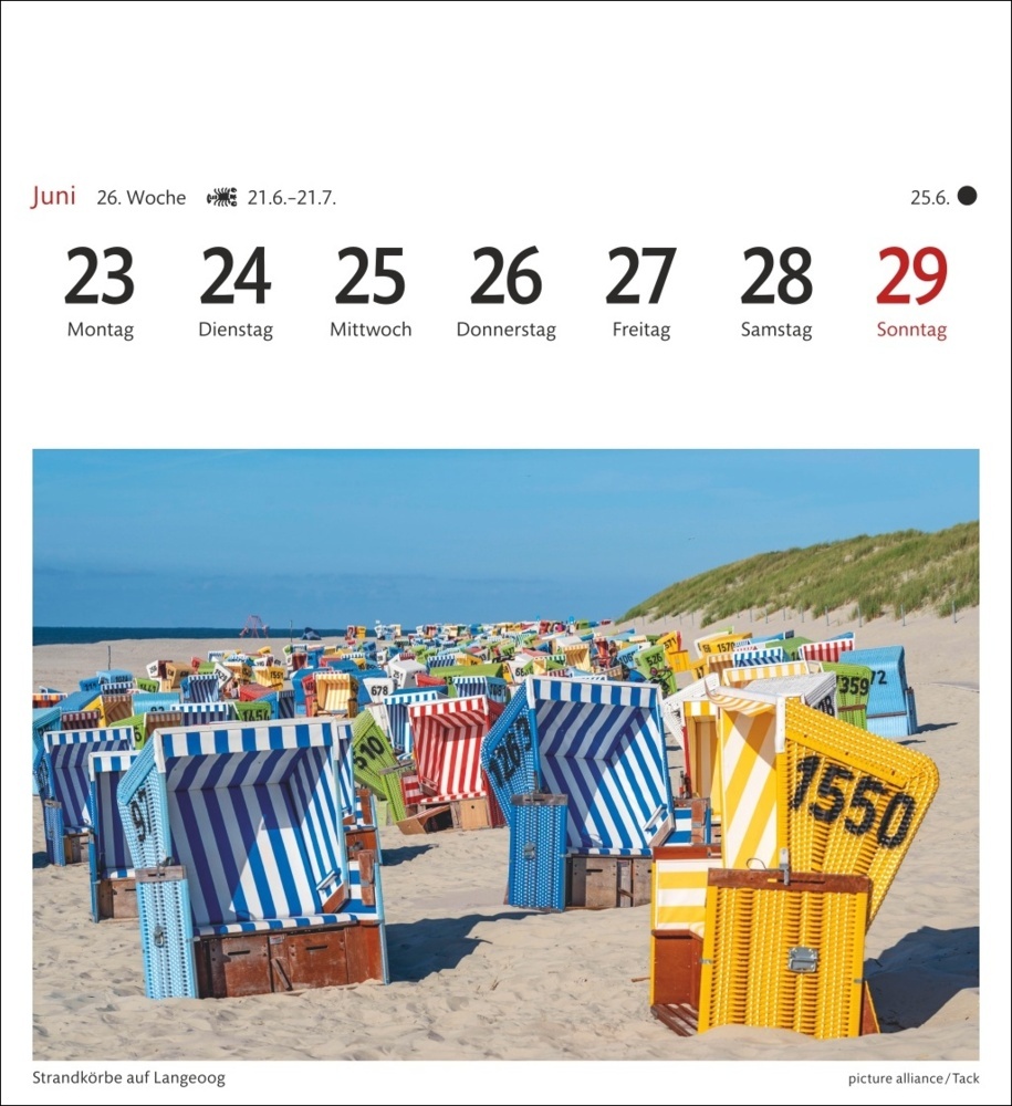 Bild: 9783840033902 | Nordseeküste Sehnsuchtskalender 2025 - Wochenkalender mit 53...