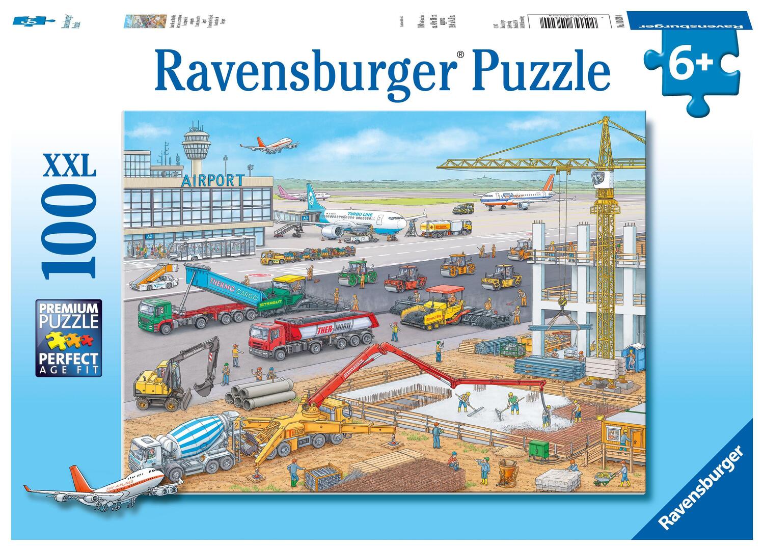 Cover: 4005556106240 | Baustelle am Flughafen. Kinderpuzzle 100 Teile | Spiel | Deutsch