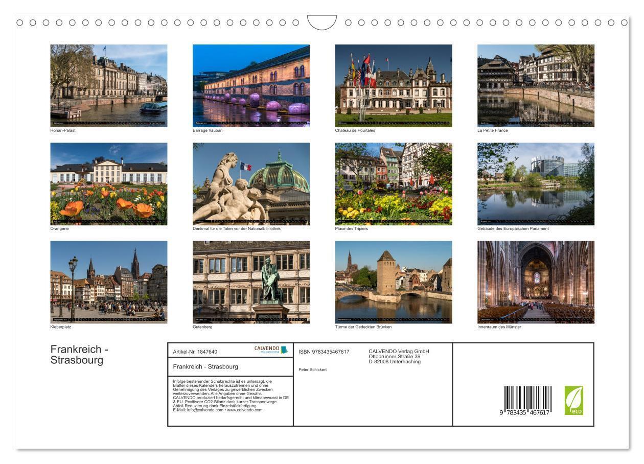 Bild: 9783435467617 | Frankreich - Strasbourg (Wandkalender 2025 DIN A3 quer), CALVENDO...