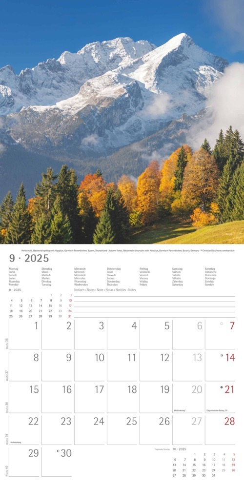 Bild: 4251732340926 | Alpen 2025 - Broschürenkalender 30x30 cm (30x60 geöffnet) -...