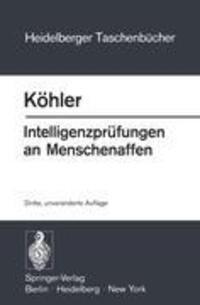 Cover: 9783540064091 | Intelligenzprüfungen an Menschenaffen | Wolfgang Köhler | Taschenbuch