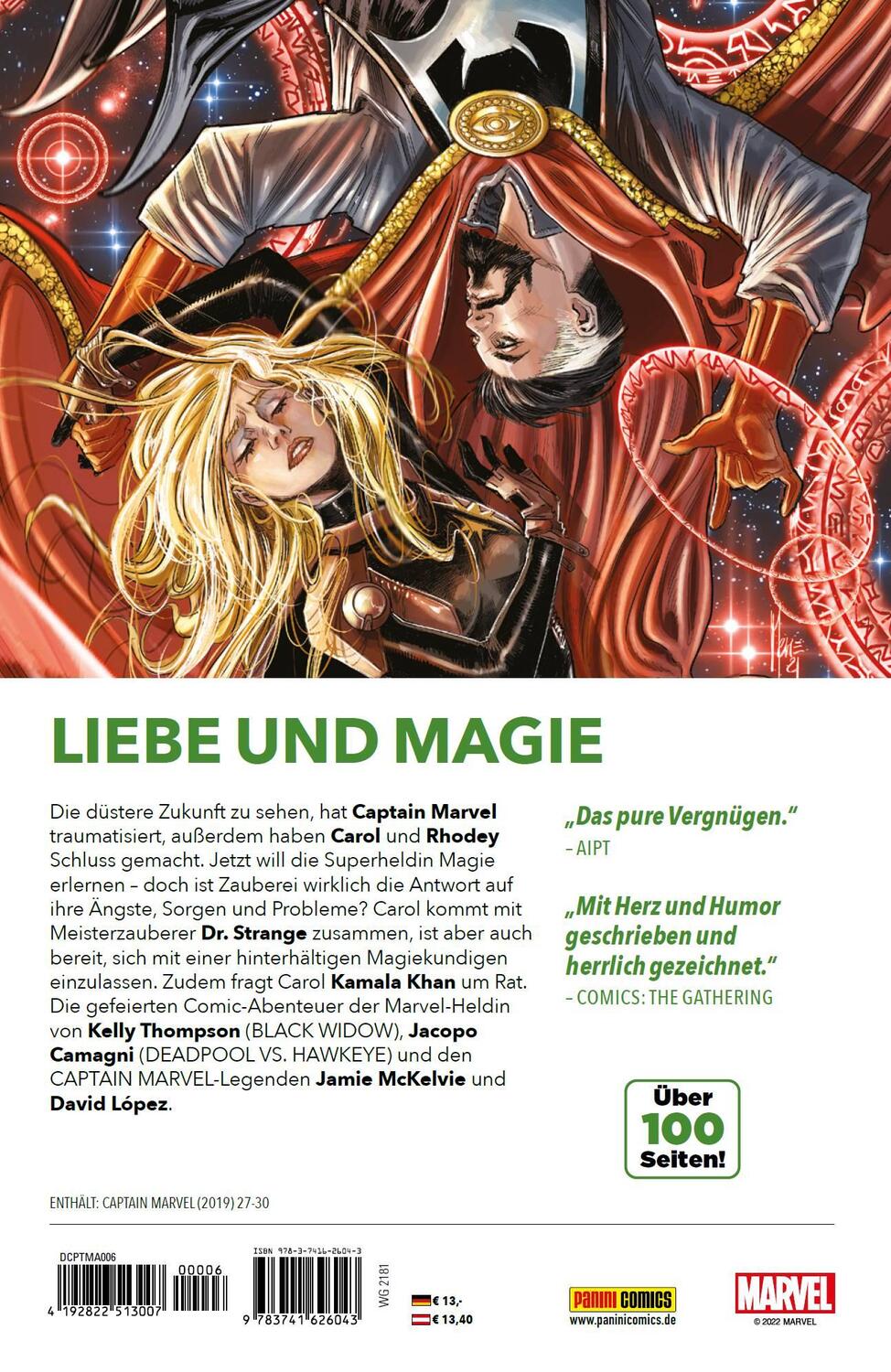 Rückseite: 9783741626043 | Captain Marvel - Neustart | Bd. 6: Gefährliche Magie | Taschenbuch